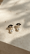 Noir Perle Earrings - AMOUR D'OR