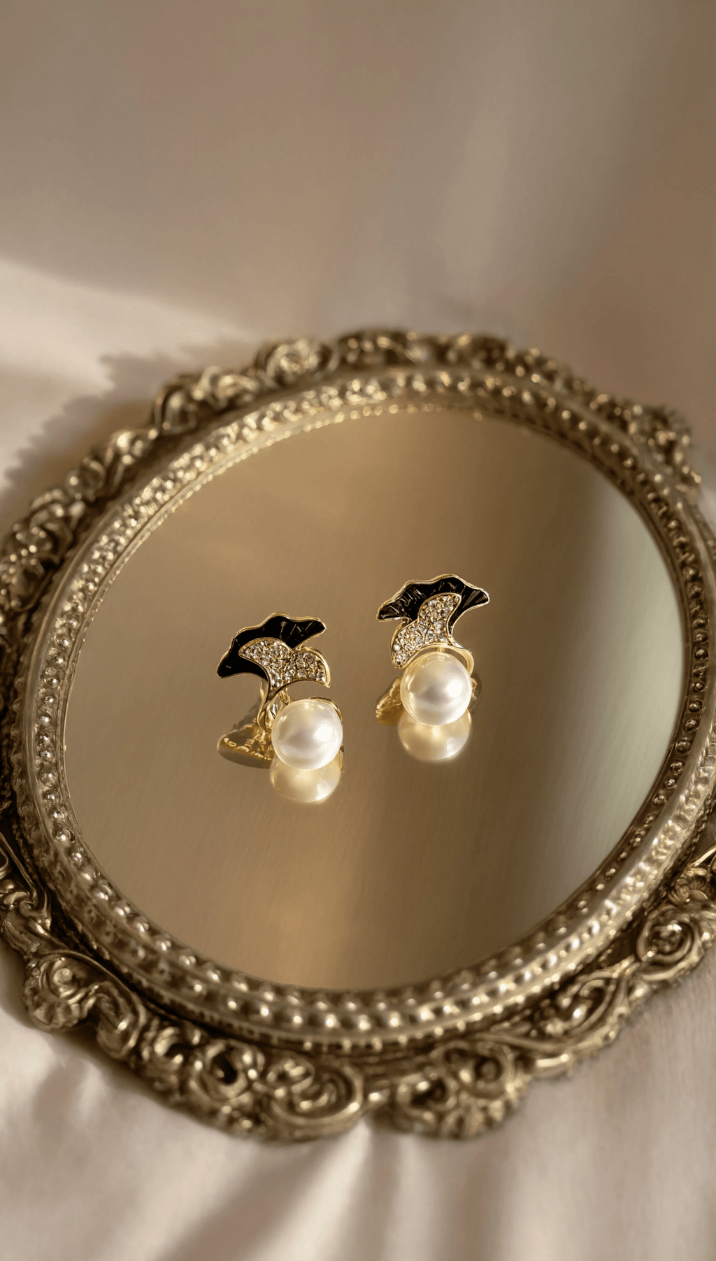 Noir Perle Earrings - AMOUR D'OR
