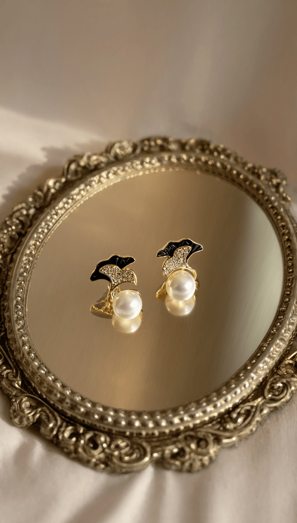 Noir Perle Earrings - AMOUR D'OR